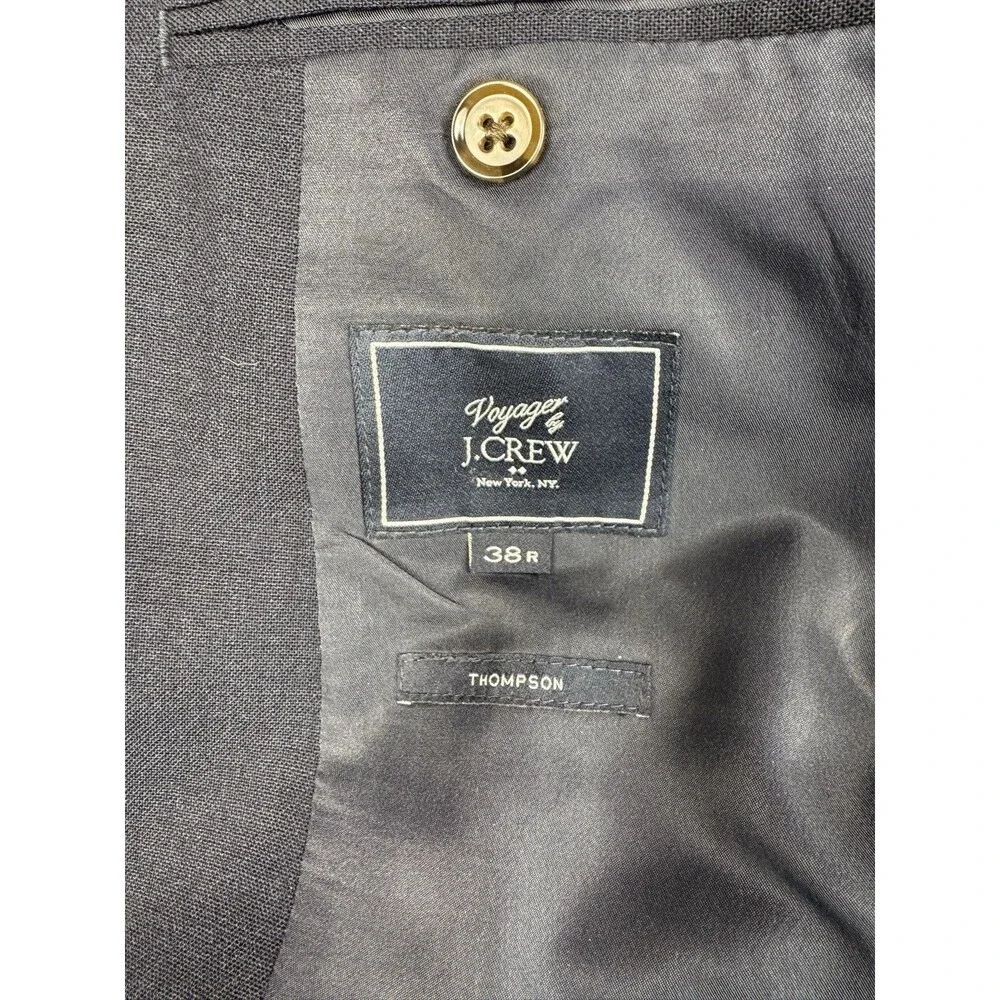 J Crew Voyager Thompson Sport Coat 2 Button Notch Lapel Navy Blue Men's Size 38R